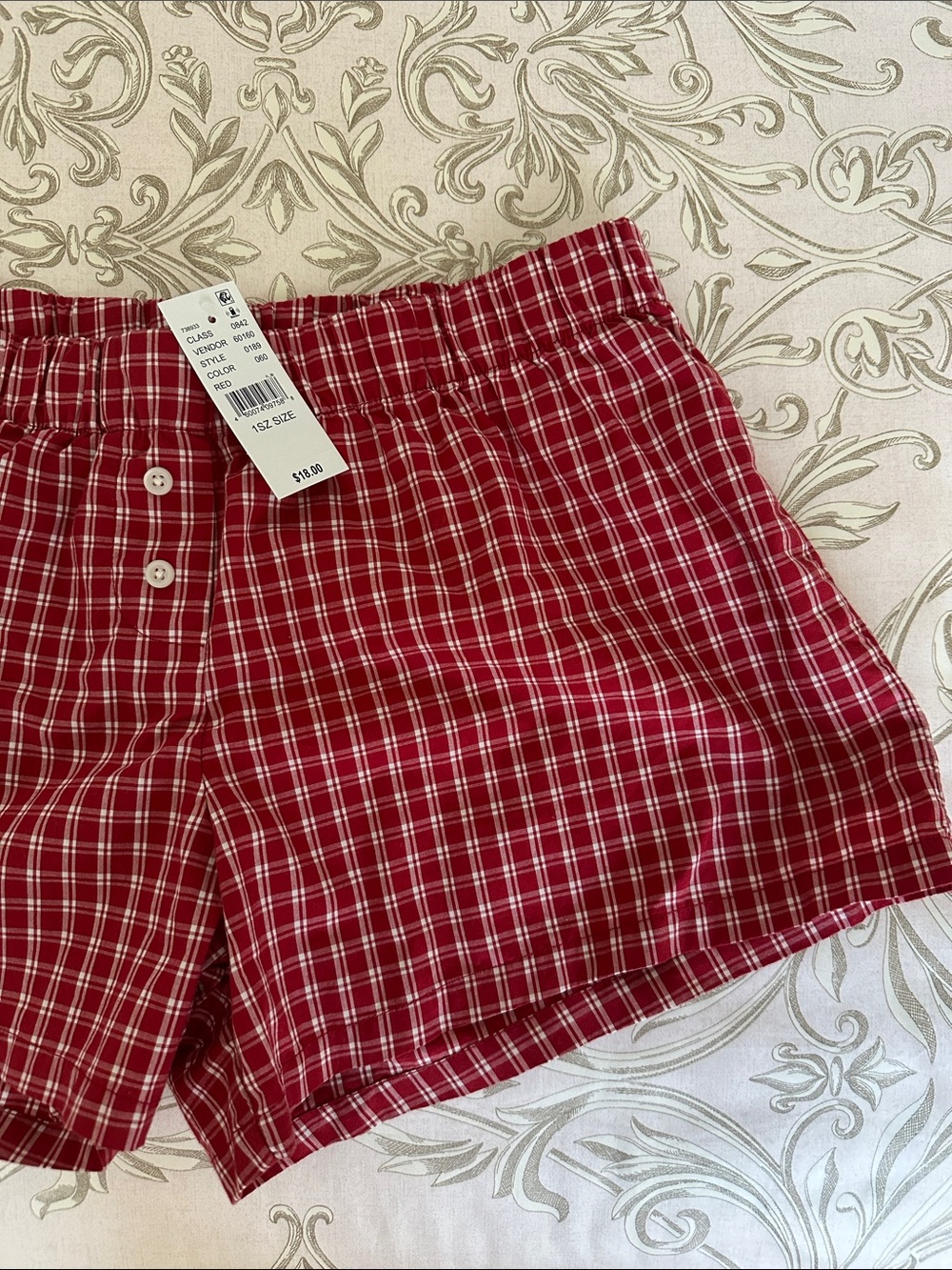 Pacsun store- Classic Red Plaid Women's Boxers Lounge Shorts